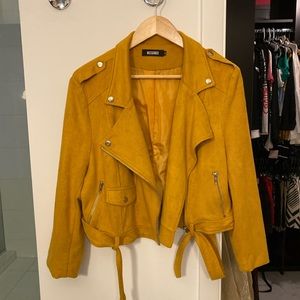 Mustard Yellow Suede Jacket
